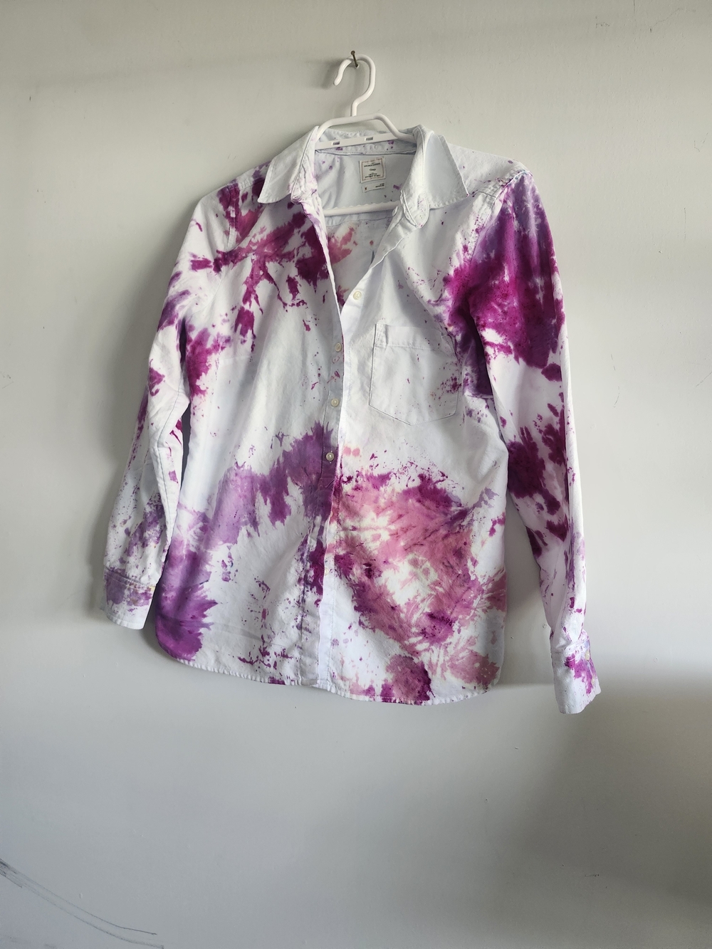 GAP “Shrunken Boyfriend” Tie-Dye Tee | Hand-Dyed Peony Inspired | Medium